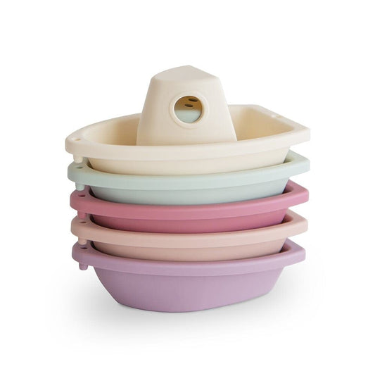 Stackable Bath Boats – Set of 5 🚢🛁